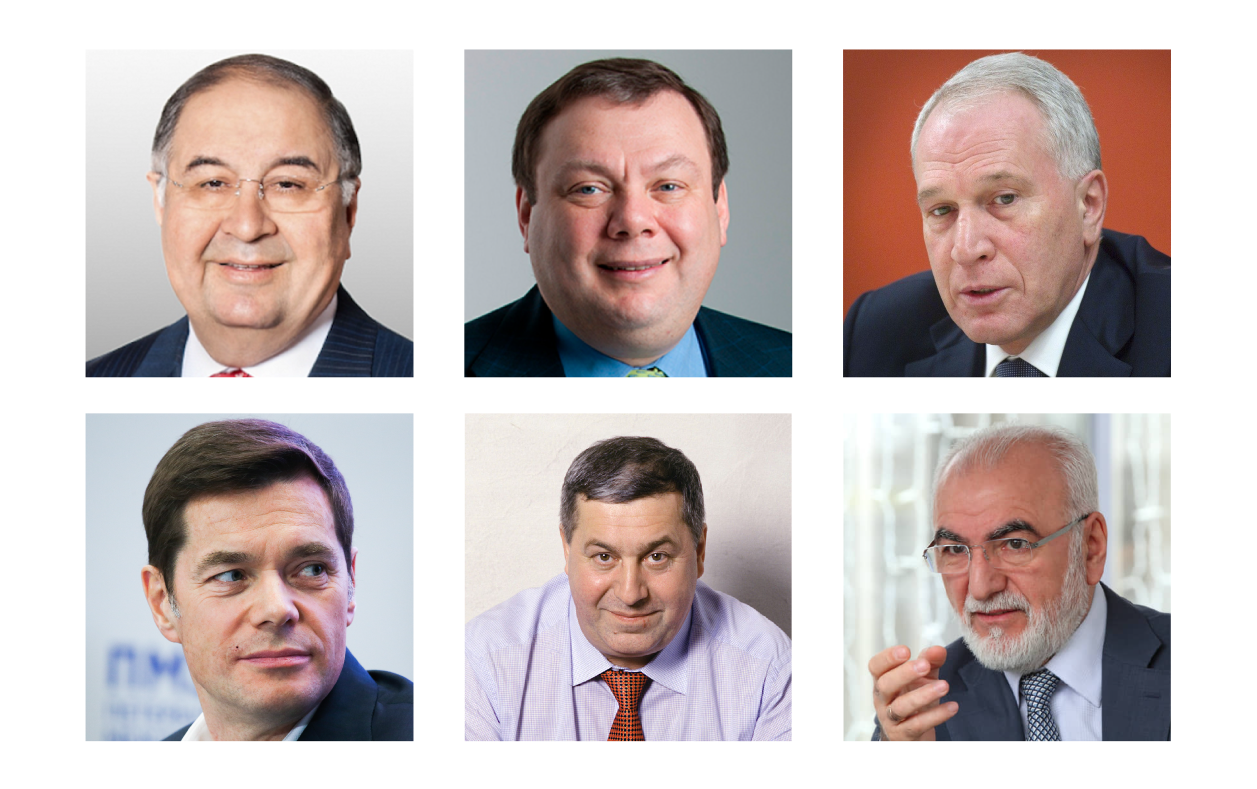 фото Алішера Усманова, Міхаіла Фрідмана, Юрія Ковальчука, Алєксєя Мордашова, Міхаіла Гузерієва