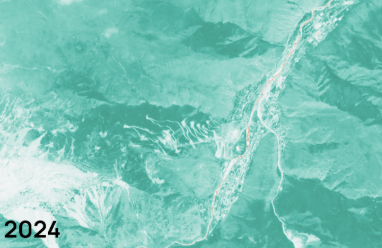 Супутникові знімки Тирниаузького родовища, джерело: Planet Labs